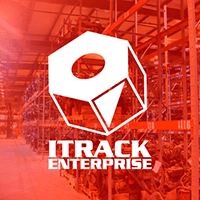 ITrack logo over parts rack photo