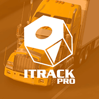 ITrack Pro logo over truck photo